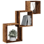 vidaXL Mensole Cubo Parete Legno Antico 68x15x68 cm Legno Multistrato