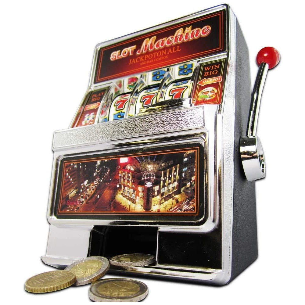 Trade Shop - Salvadanaio A Forma Di Slot Machine Per Ritirare I Soldi Devi Vincere Il Jackpot -