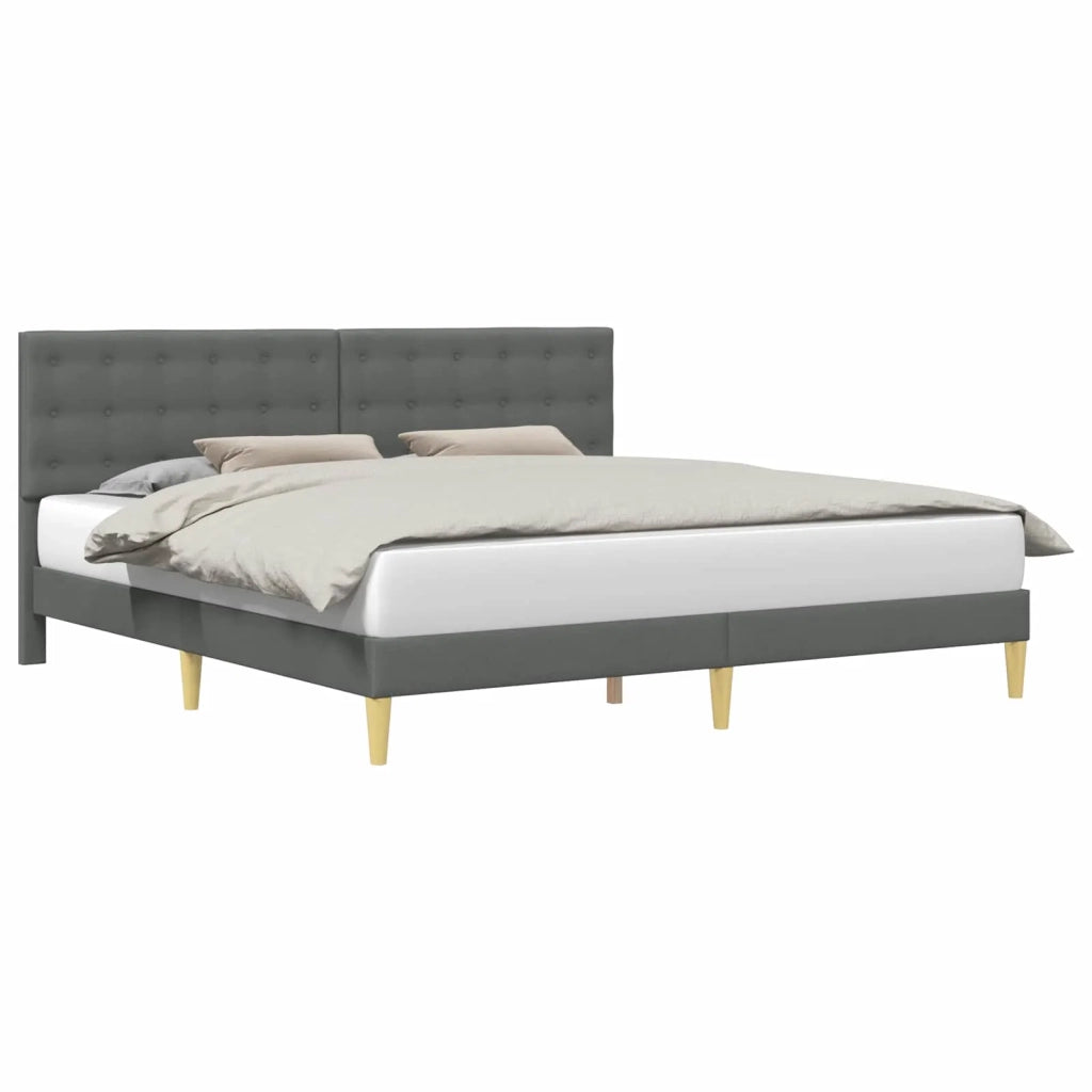 Struttura del letto Grigio Scuro 180 x 200 cm Tessuto 3414685