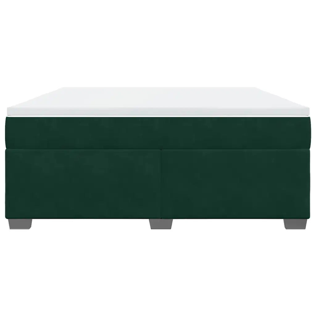 Giroletto a Molle con Materasso Verde Scuro 180x200 cm Velluto 3285302