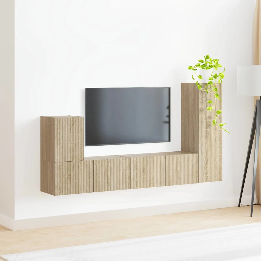 Set mobile TV 3 pcs Rovere Sonoma Legno multistrato 3409017