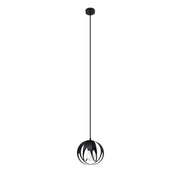 Lampada a sospensione nera FINARA Pure Lume E27 15W