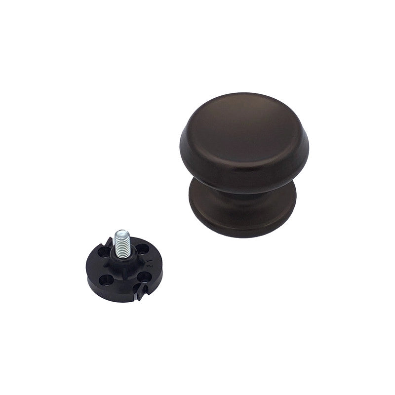 Pomolo fisso per porta SAGUATTI 166/70IB in alluminio marrone opaco