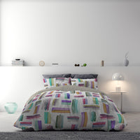 Copripiumino Singolo con Stampa sul Sacco e Federe Doubleface Multicolor