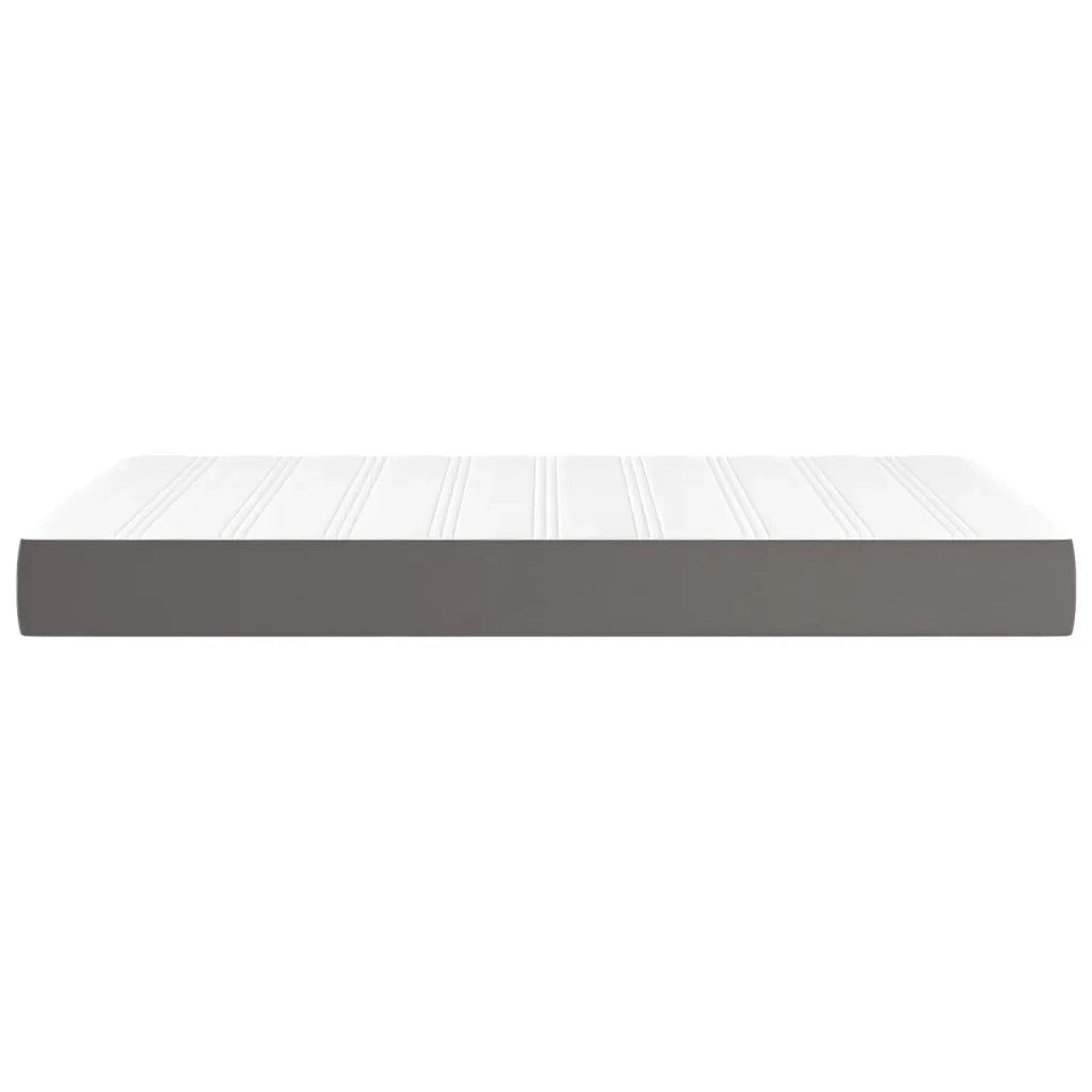 Materasso a Molle Insacchettate Rigidità Media Grigio 120x200x20 cm in Similpelle 347766