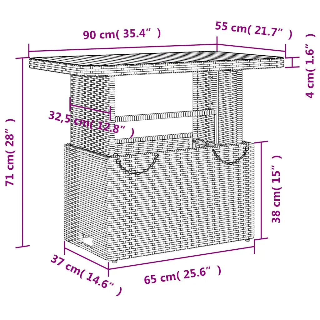 Set da Pranzo da Giardino 2 pz | Set Salotto da Giardino con Cuscini Nero in Polyrattan