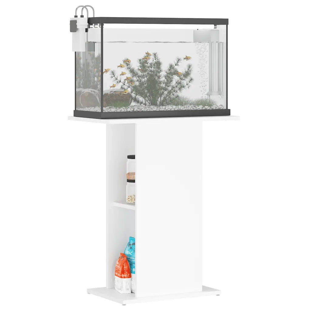 Supporto per Acquario Bianco 60,5x36x72,5 cm Legno Multistrato