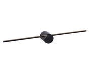 Applique Lucide Mizar LED 6W 2700K nera 60cm alluminio IP44
