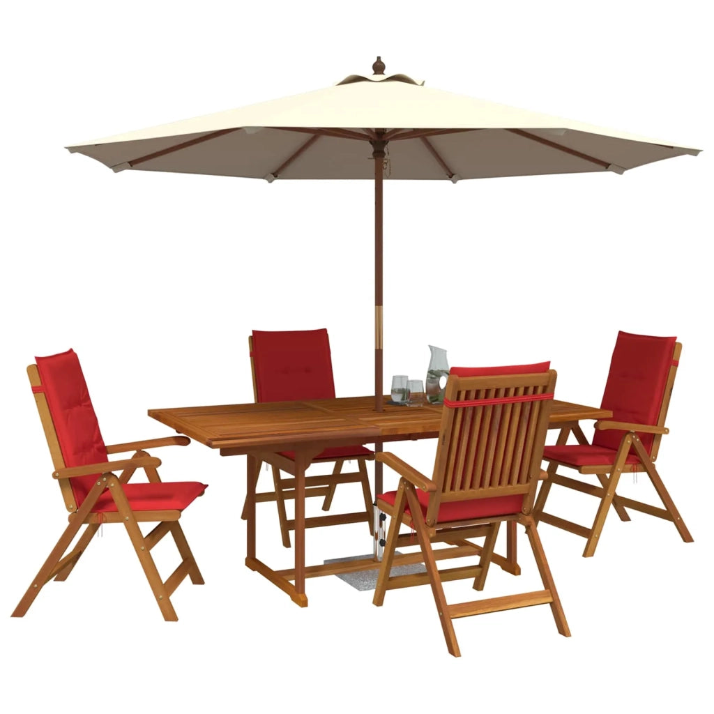 Set da pranzo da giardino 5 pezzi Naturale 3434522