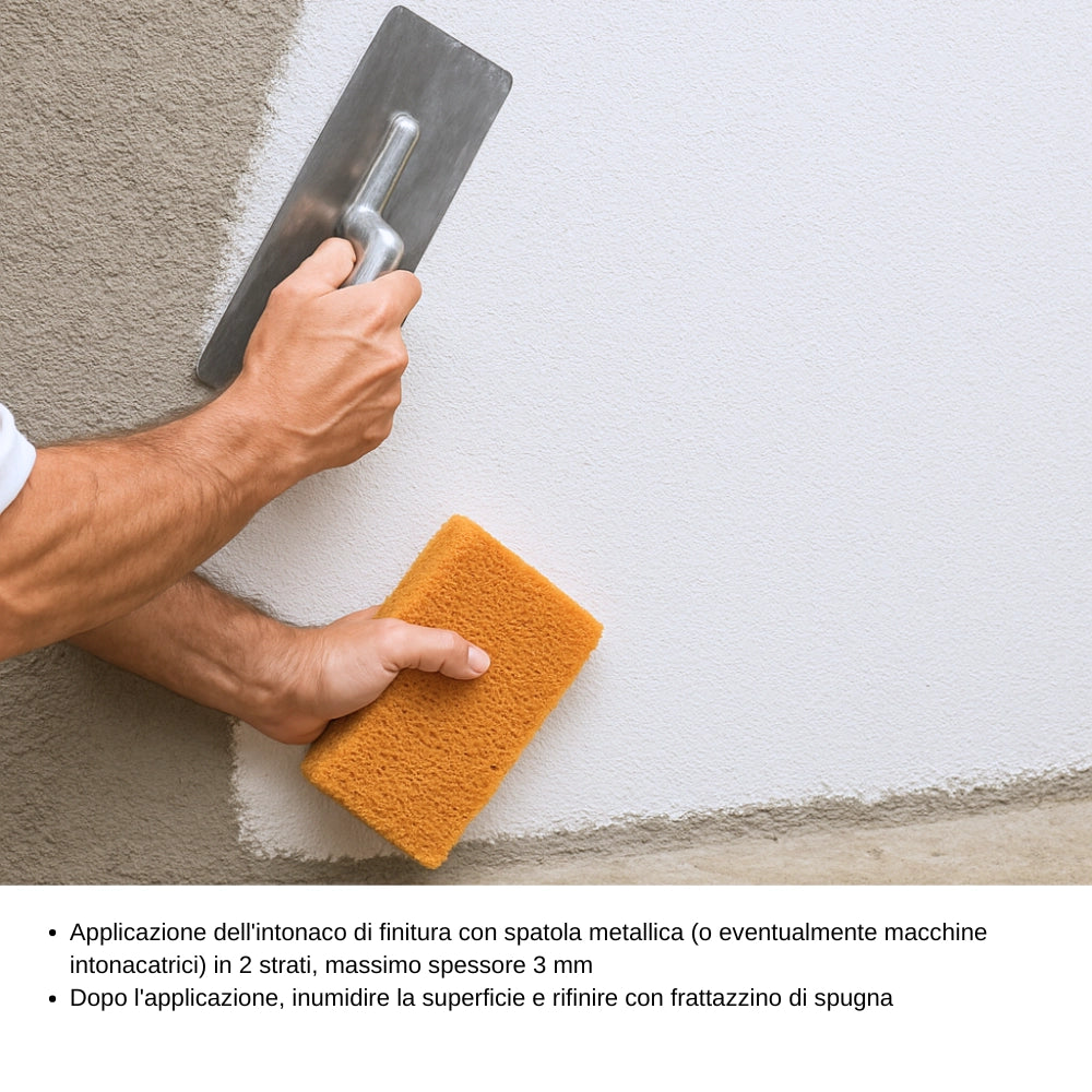 Set completo intonaco fondo fibrorinforzato intonaco finitura interni esterni