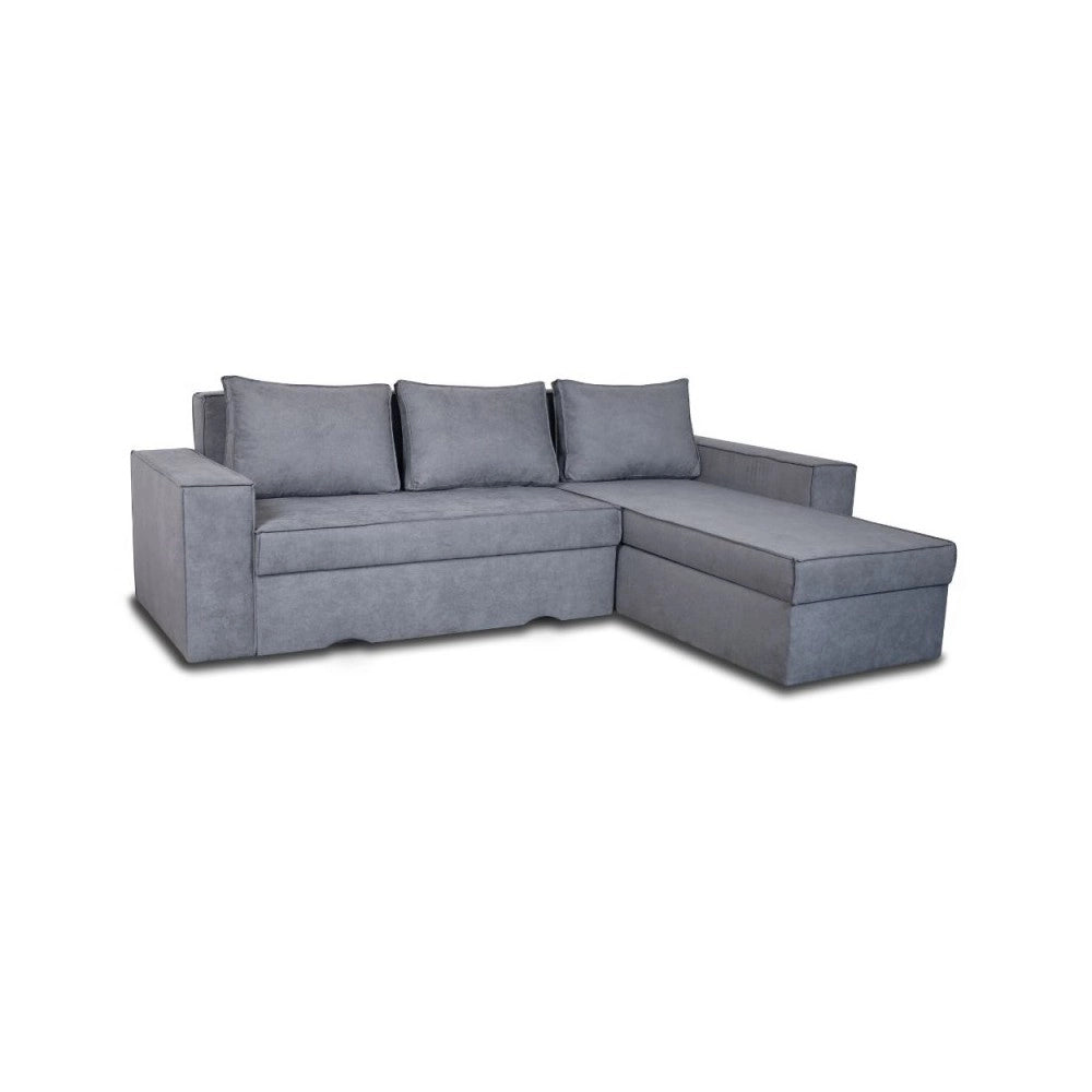 Divano con penisola contenitore reversibile grigio cenere Olymp-M Enjoy23