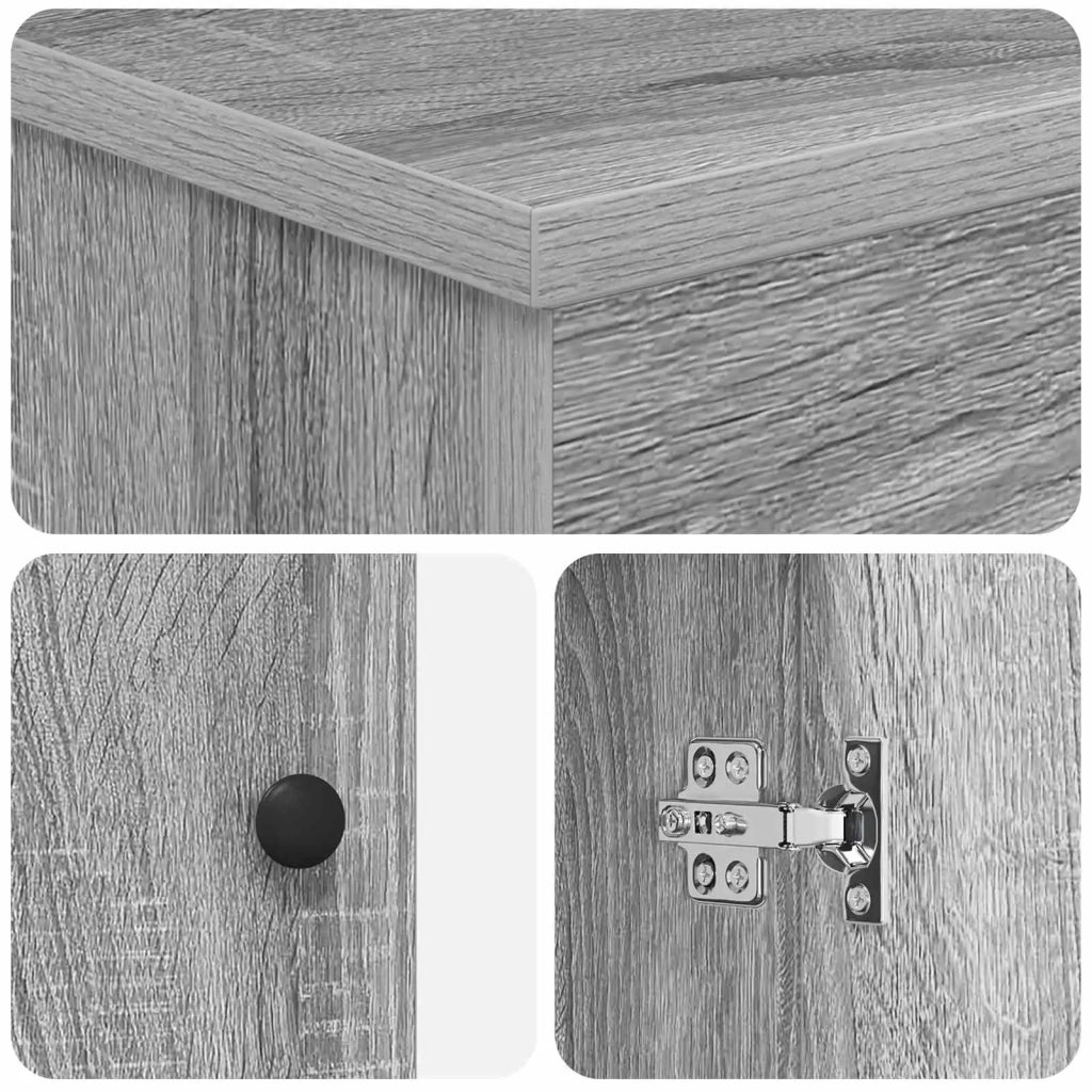 Mobile da bagno con lavabo Sonoma grigio 54 x 35 x 83 cm 890135