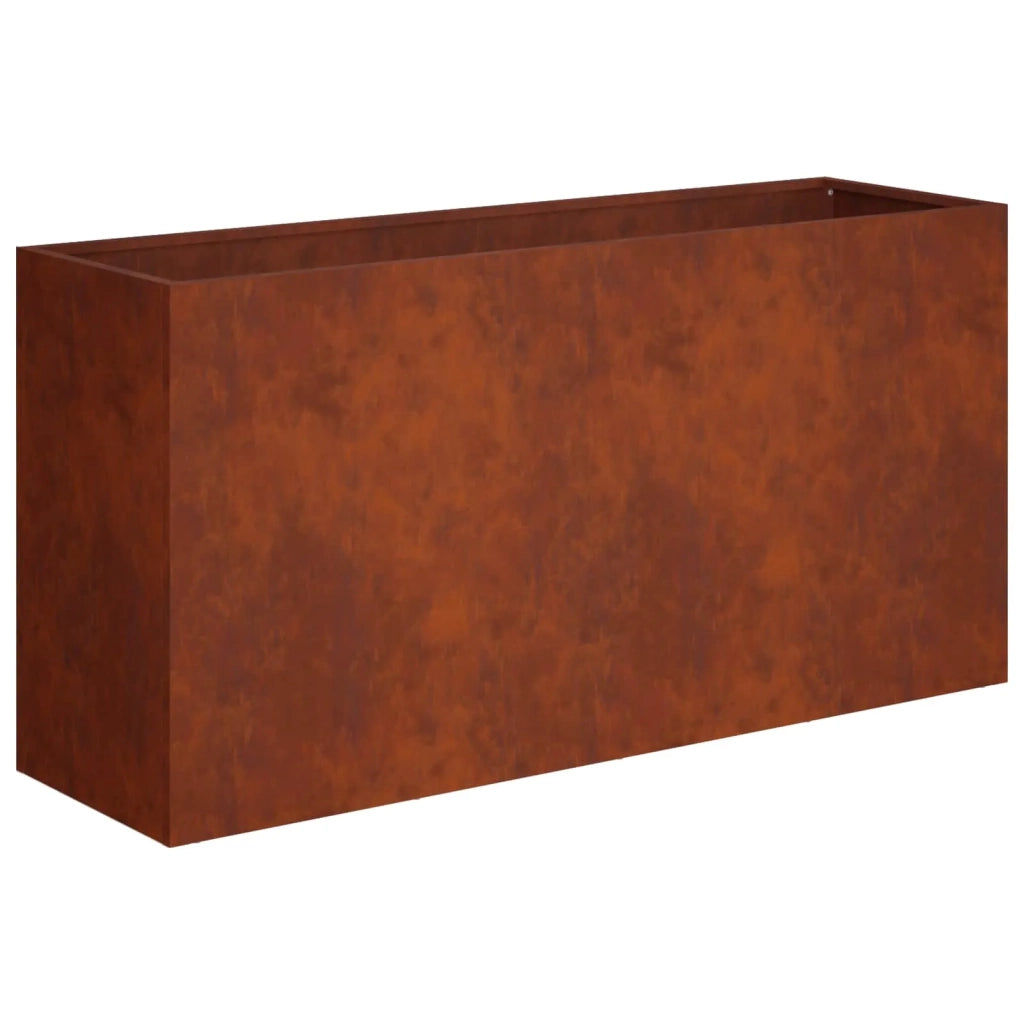 Vaso da giardino 2 pz Ruggine 100 x 30 x 50 cm Acciaio Corten 8005637