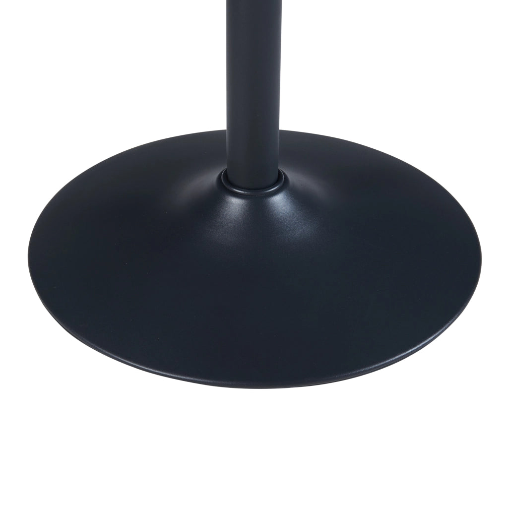 Tavolo Alto da Bar Vantaa Ø60 x 100 cm Nero / Effetto Noce [en.casa]