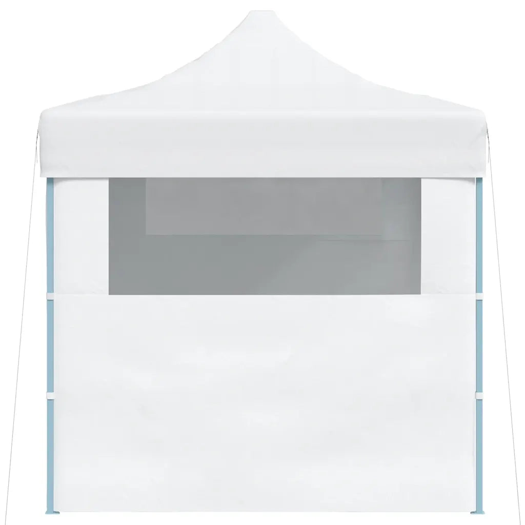 Gazebo Professionale Pieghevole 3 Pareti 3x4m Acciaio Bianco