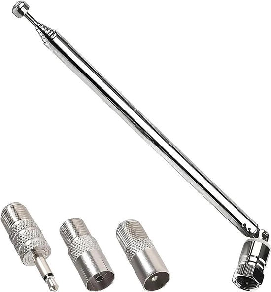 Antenna FM telescopica sostituibile Indoor DAB con connettore F-tipo per auto FM Bluetooth Stereo Audio Video Teatro Ricevitore