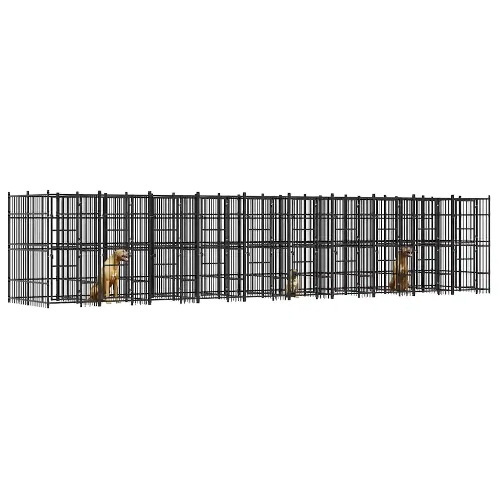 Gabbia per Cani da Esterno in Acciaio 18,43 mÂ² cod mxl 34898