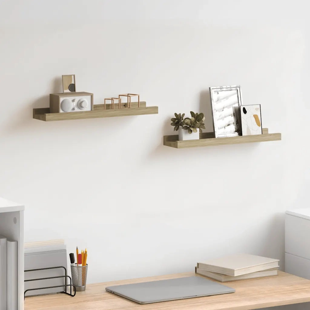 Mensole da Parete 2 pz Rovere Sonoma 40x9x3 cm cod mxl 59348