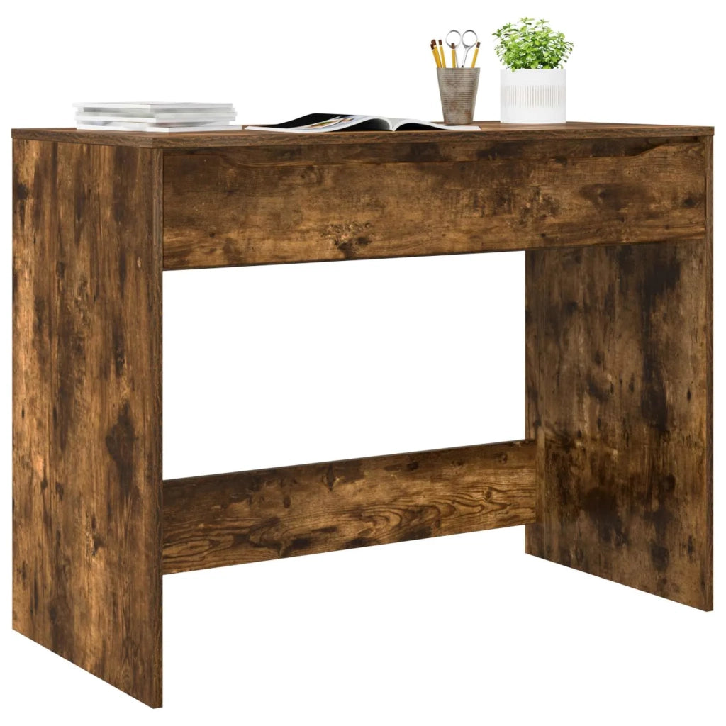 Scrivania con cassetto Quercia Affumicata 100 x 50 x 78 cm