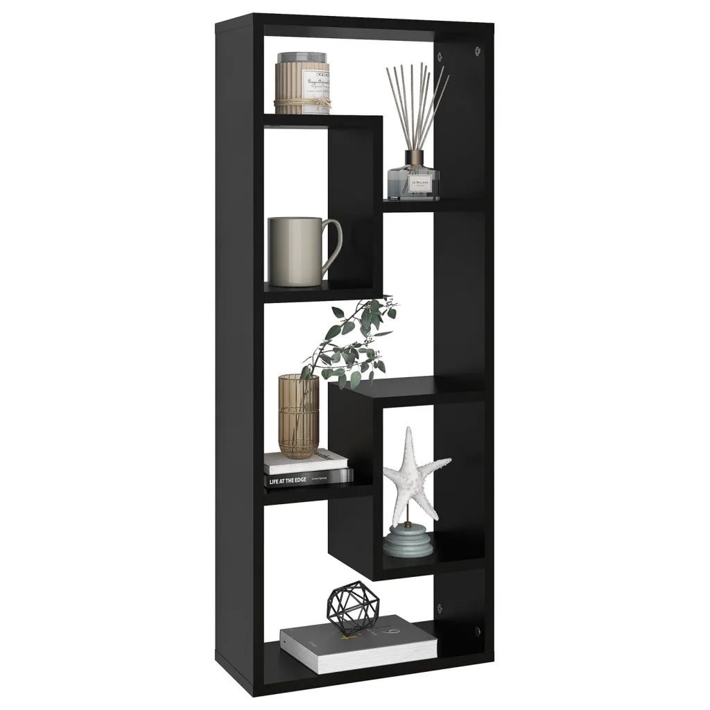 Scaffale a Parete Nero 36x16x90 cm in Truciolato cod mxl 33301