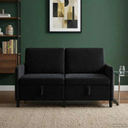 Divano con Storage Nero 152 x 78 x 87 cm Poliestere 42036939