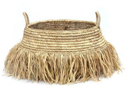 Mandorlo Deluxe a Raffia - Mandorlo Intrecciato - Cassetto di Stoccaggio - Decorazione Bohémien - 45cm x 45cm x 30cm