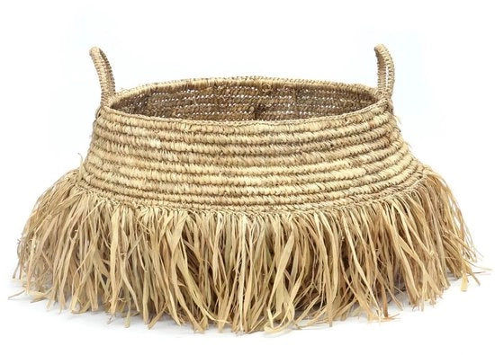 Mandorlo Deluxe a Raffia - Mandorlo Intrecciato - Cassetto di Stoccaggio - Decorazione Bohémien - 45cm x 45cm x 30cm