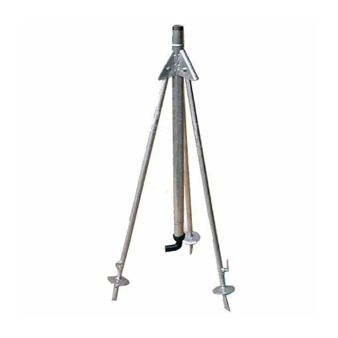 VALLA Supporto Irrigatori 3-4'' F mm 20 in Acciaio Zincato con Altezza Regolabile Attacco Filettato e Portagomma in Nylon Curvo colore Nero