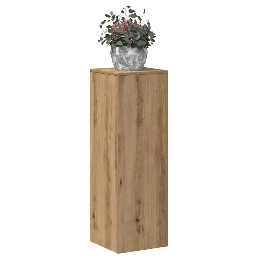 Supporto per Piante Rovere Artigianale 33x33x100 cm Truciolato 852959