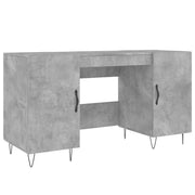 Scrivania tavolo postazione di lavoro mobile per computer studio 140 x 50 x 75 cm legno ingegnerizzato grigio 02_0023835