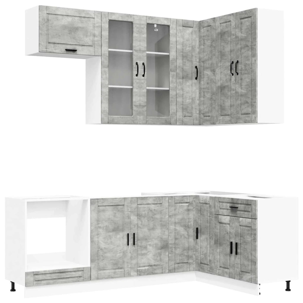 Unità Cucina PORTO 8 pcs Grigio Cemento Legno ingegnerizzato 3438500