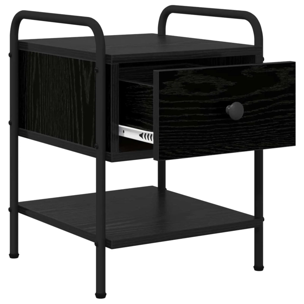 Armadio da Notte 2 pz Rovere Nero 35 x 36,5 x 47 cm 8007660