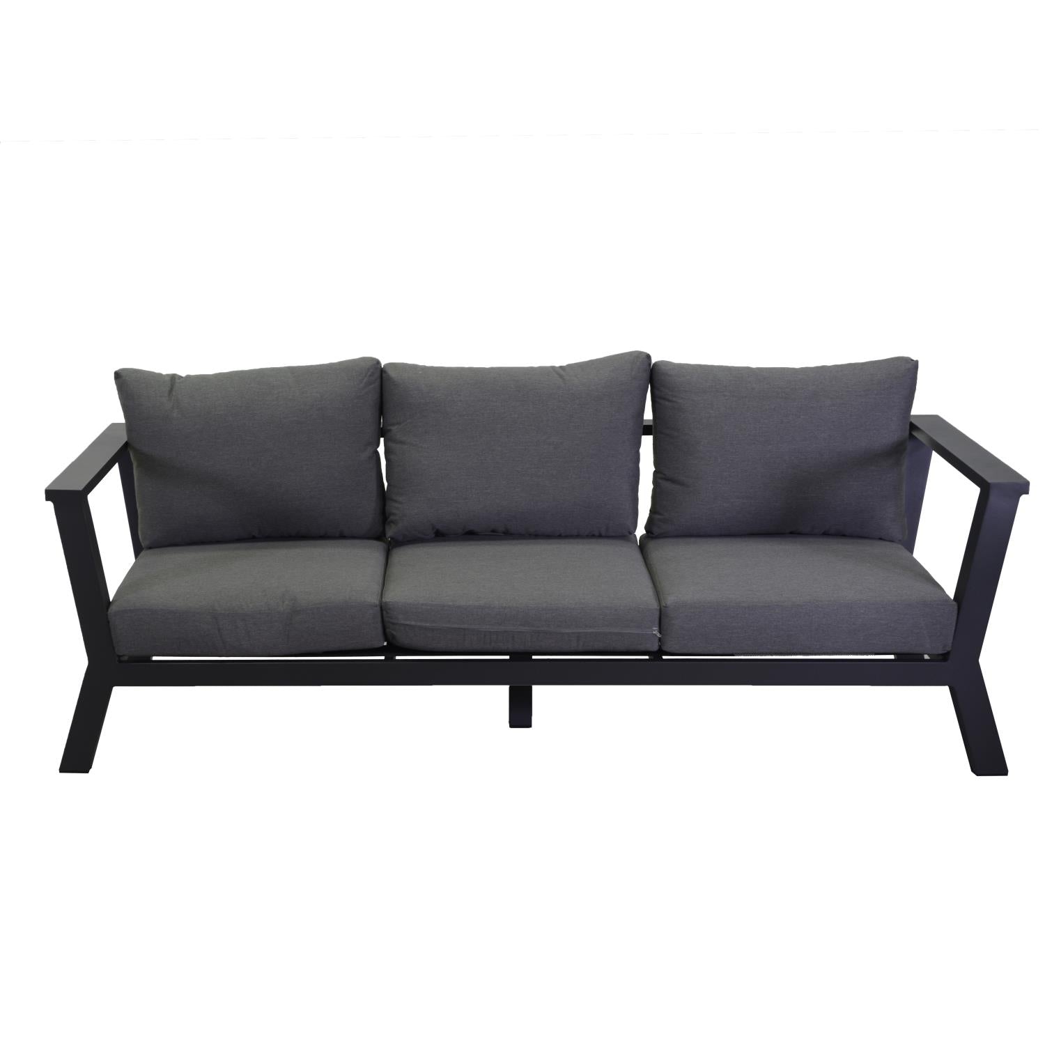 Divano 3 Posti 193x78xh84 cm in Alluminio Riverton Antracite