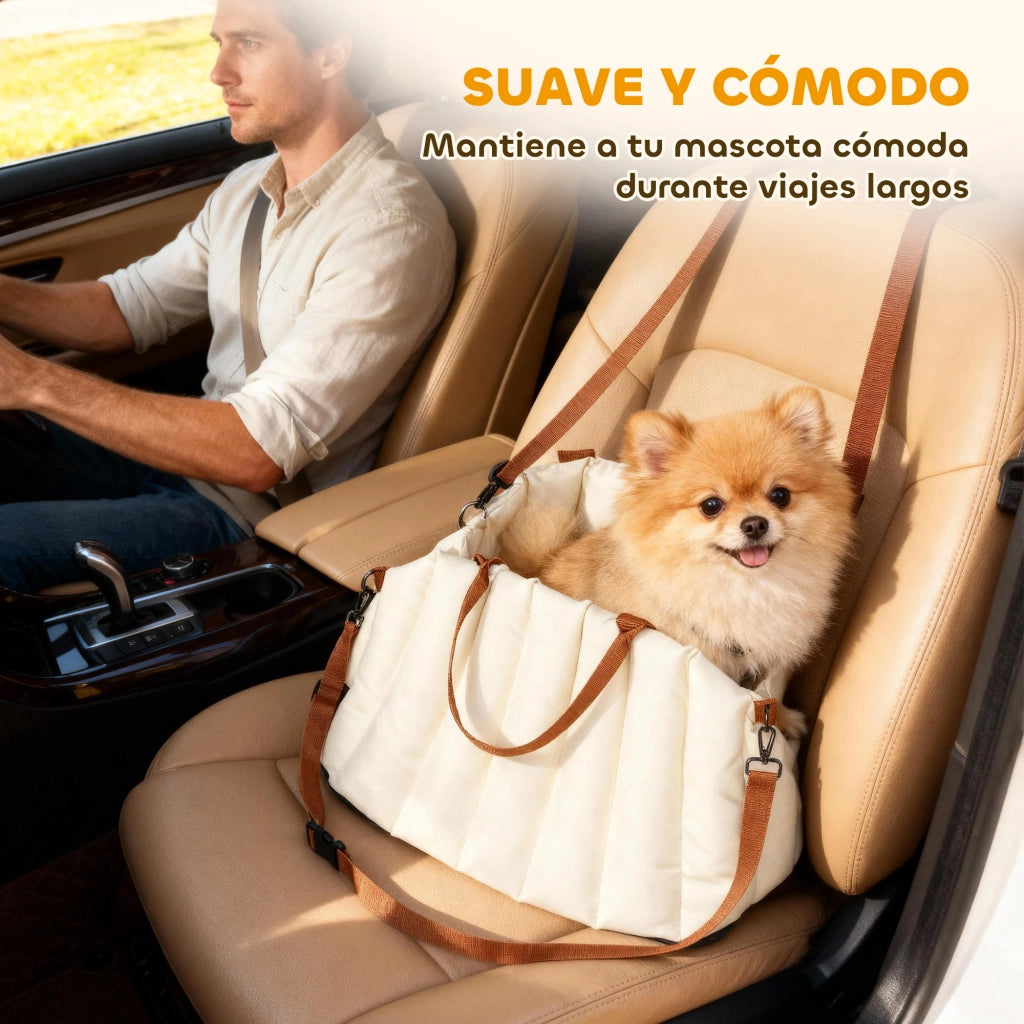 Cuscino Auto per Cani Piccoli ¨C zephmum ¨C Fino a 5 kg con Cinturone di Sicurezza
