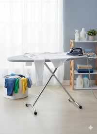 Asse da Stiro Rugby 125x46 cm Salvaspazio Ampia Area Gambe Doppie in Acciaio