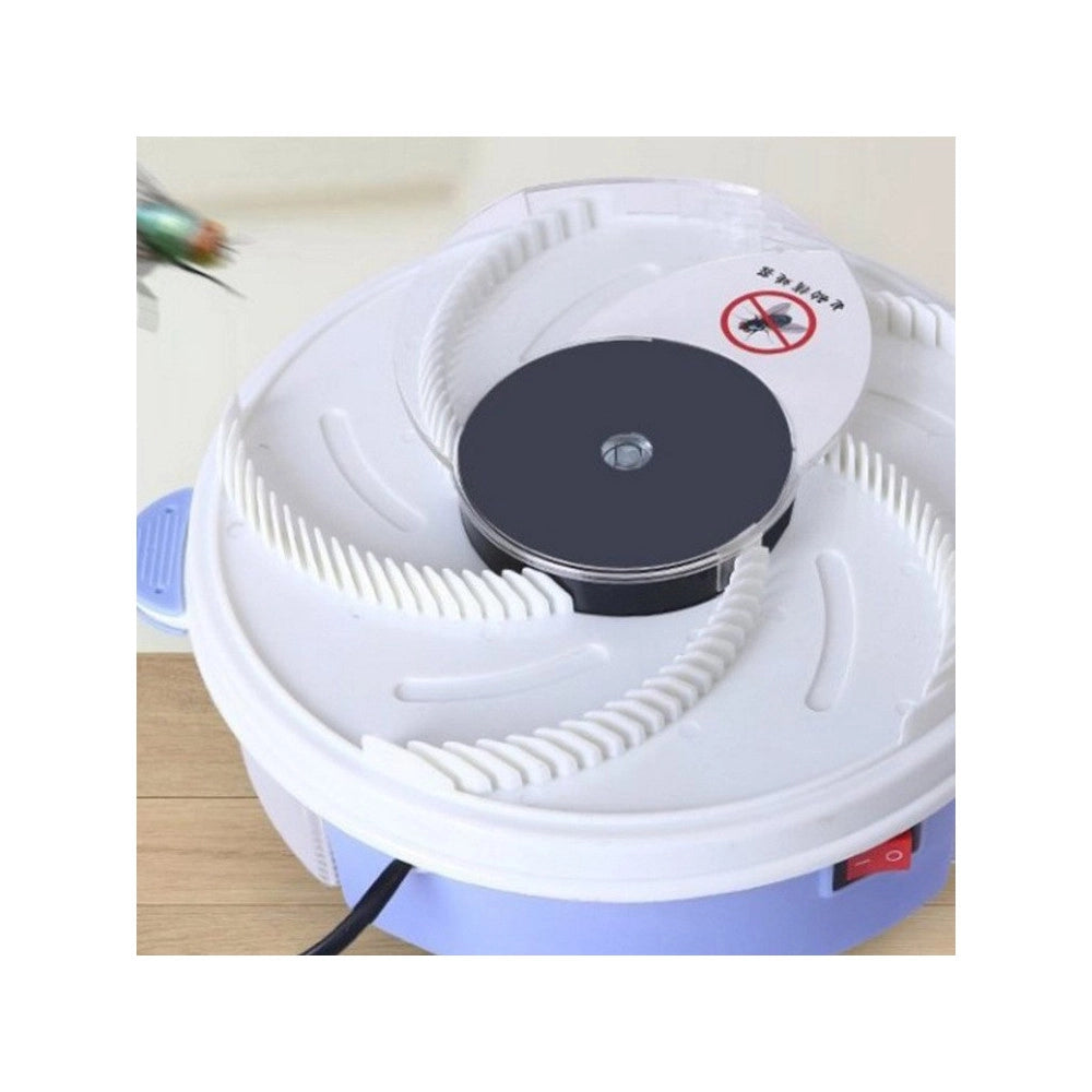Trade Shop - Trappola Elettronica Per Mosche Zanzare Repellente Insetti Esca E Disco Rotante -