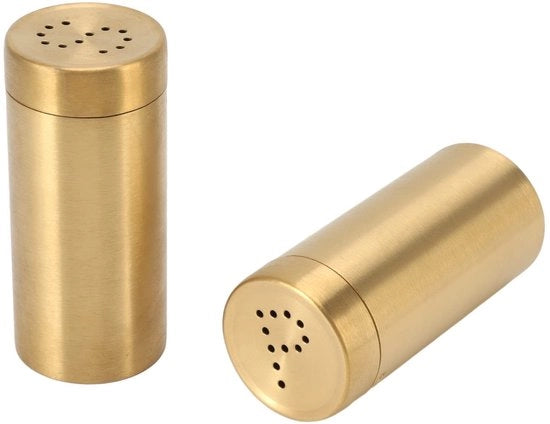 Due contenitori per spezie in acciaio inossidabile - Dispensatore di sale e pepe - Coperchio antiscivolo - Utilizzo duraturo - Contenitore per spezie