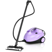 Pulitore a vapore con 19 accessori e serbatoio da 1,5 litri per pulizia tappeti, pavimenti, finestre 2000W Viola-Elettrodomestici pulizia