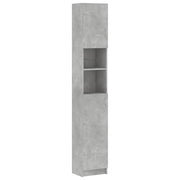 Mobile da Bagno | Armadio da bagno Grigio Cemento 32x25,5x190 cm Legno Ingegnerizzato