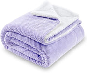 Duvetta Sherpa Fleece, Super morbida, Calda, Leggera, Inversibile, Duvetta per Letto, Divano e Soggiorno, 220 x 240 cm Blu Scuro
