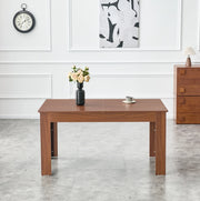 Tavolo da pranzo 220x88.5x77 cm estensibile; piano facile da pulire in MDF; noce