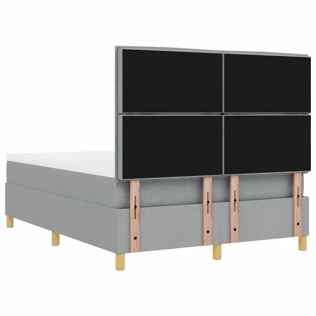 Letto a molle con cuscino Grigio chiaro 200 x 160 cm Tessuto 3344233
