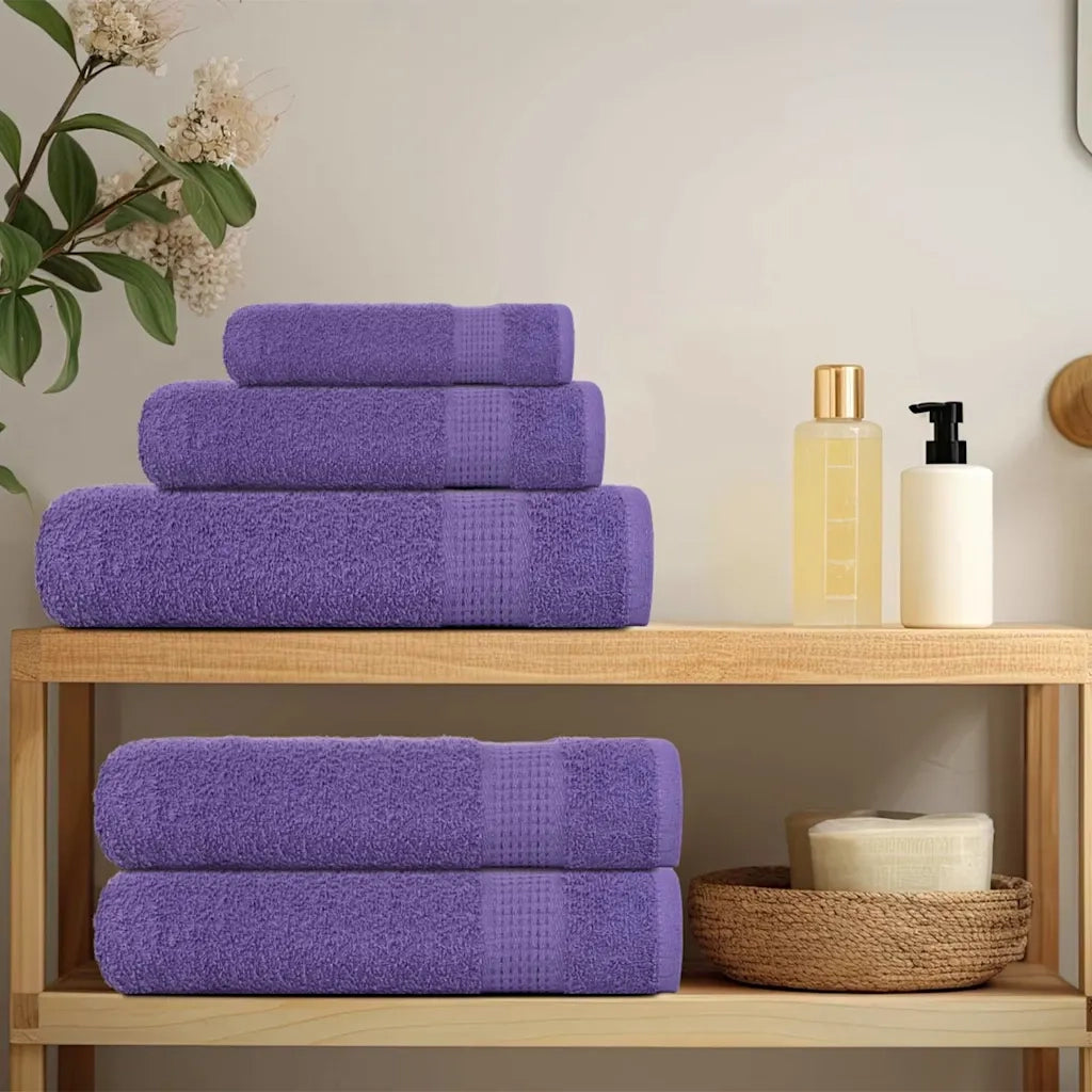 vidaXL Asciugamani Ospiti 4 pz Viola 30x50 cm 360 g/m² 100% Cotone