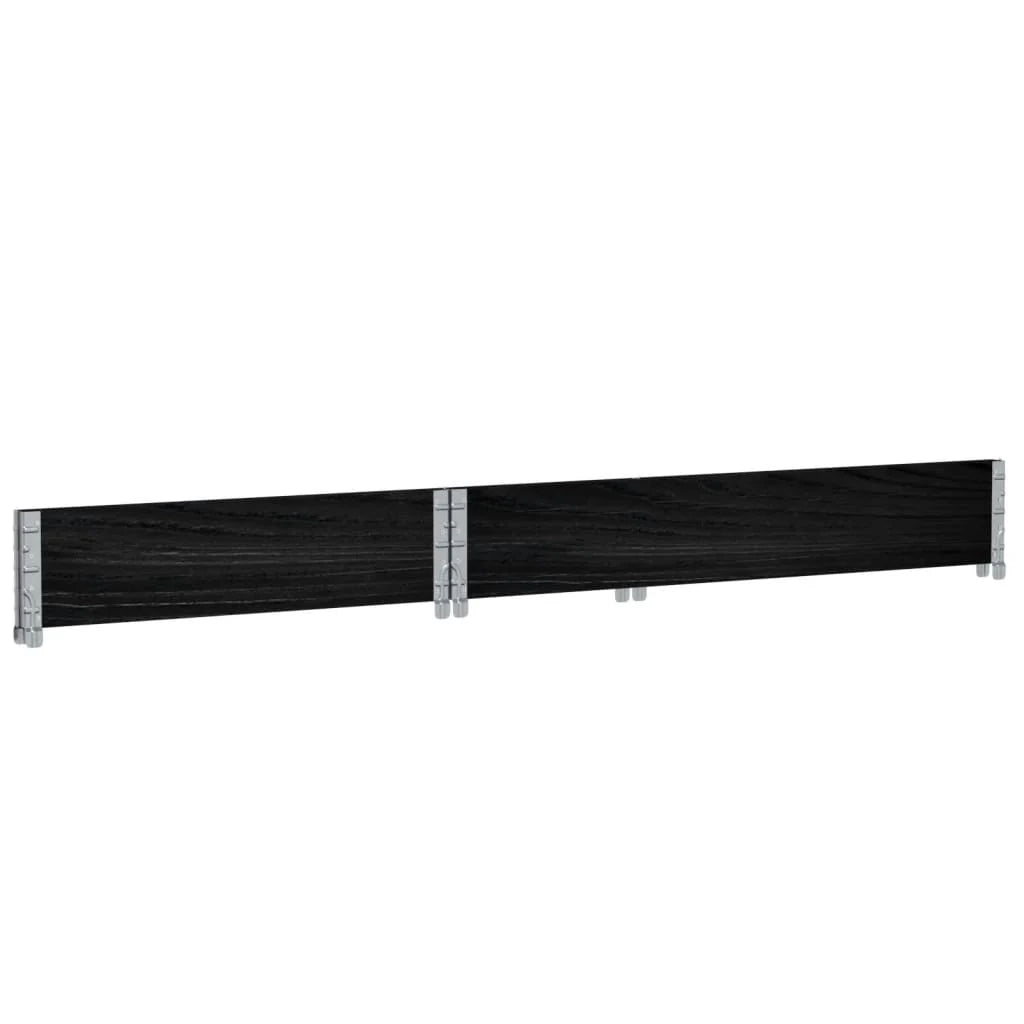 Vassoio per fioriera aiuola rialzata piante fiori terrazza giardino 120 x 80 cm legno massello di pino nero 02_0037411