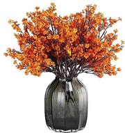 Babys Breath Oranje Zijden Kunstbloemen 6 Bundel Decorazione di Finto Fiori per Esterni e Interni, Real Touch DIY per Feste e Matrimoni (6 pezzi)