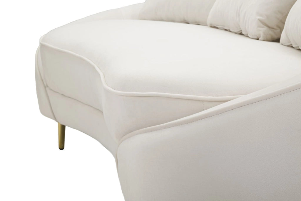 DIVANO 3 POSTI OSLO C/CUSCINI  CREMA CM 185X84X68