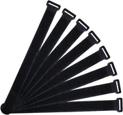 20 pezzi di cinture per cavi in nylon 40 x 2 cm - Cinture per cavi riutilizzabili e regolabili - Cinture multifunzionali per cavi - Nero
