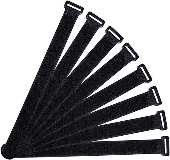 20 pezzi di cinture per cavi in nylon 40 x 2 cm - Cinture per cavi riutilizzabili e regolabili - Cinture multifunzionali per cavi - Nero