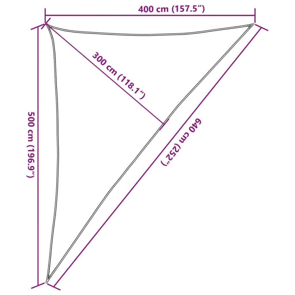 Vela Parasole Grigio Chiaro 4x5x6,4 m 100% Poliestere Oxford