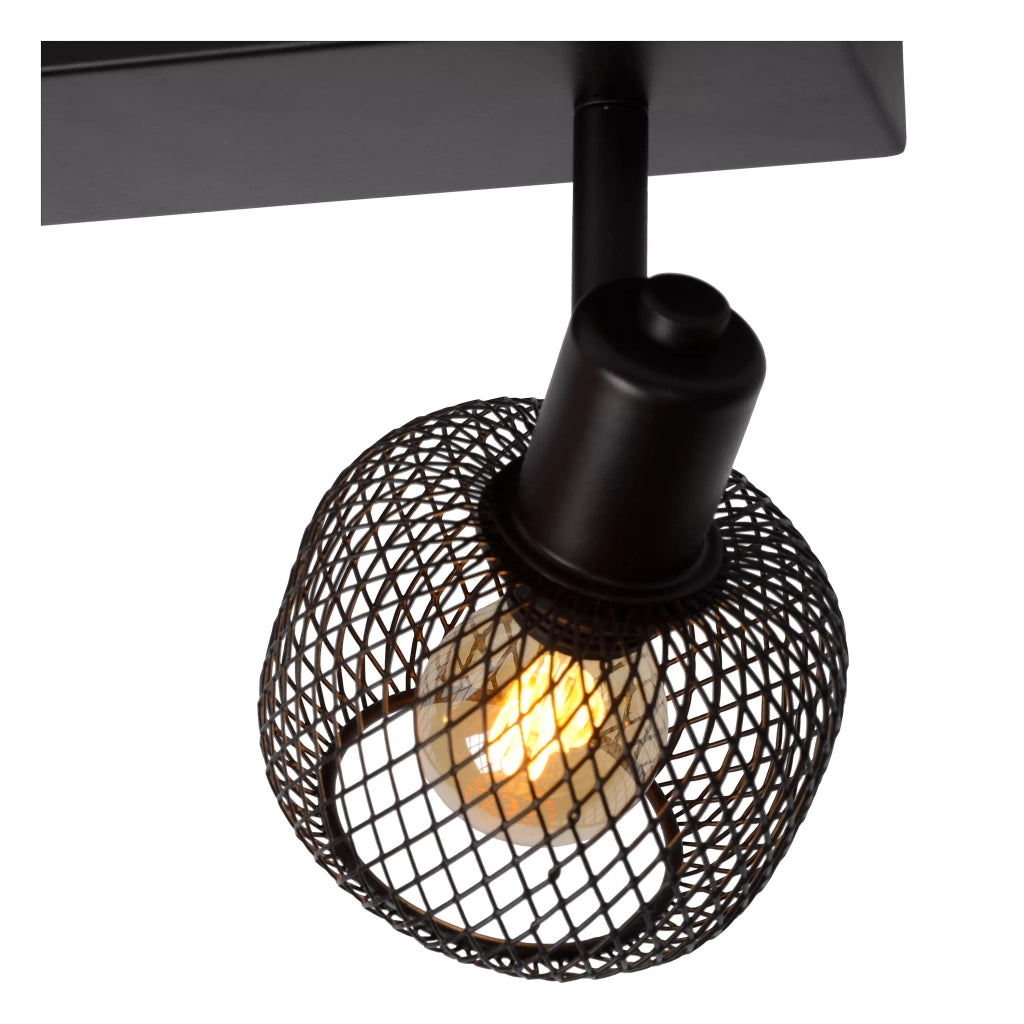 Plafoniera doppia MAREN nera in metallo 2xE14 40W Lucide